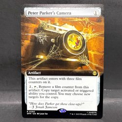 2025 MTG MARVEL'S SPIDER-MAN PETER PARKER'S CAMERA 0280 EXTENDED ART (RARE) - Image 1