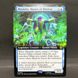 2025 MTG MARVEL'S SPIDER-MAN MYSTERIO MASTER OF ILLUSION 253 EXTENDED ART (RARE) - Image 1