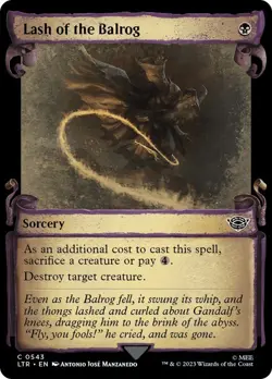 Lash of the Balrog 543 LTR MTG Black Sorcery Common 2023 Showcase Manzanedo EN - Image 1