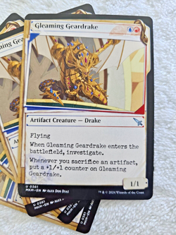 MTG Gleaming Geardrake Showcase #361 Murders at Karlov Manor U NM Play Set Qty 4 - Image 4