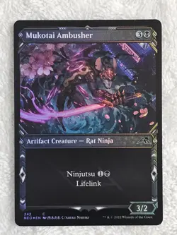 MTG Mukotai Ambusher (Showcase FOIL) #342 Kamigawa Neon Dynasty Card NM - Image 1