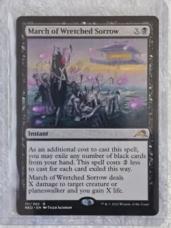 MTG March of Wretched Sorrow #111 Kamigawa Neon Dynasty Magic Card Rare NM - Image 4
