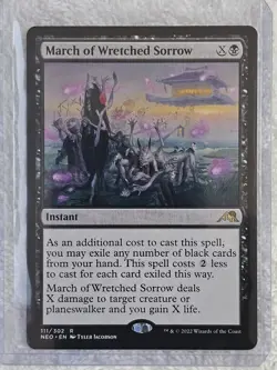 MTG March of Wretched Sorrow #111 Kamigawa Neon Dynasty Magic Card Rare NM - Image 5