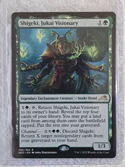 MTG Shigeki, Jukai Visionary #206 Kamigawa Neon Dynasty Magic Card Rare NM - Image 4