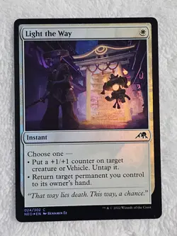MTG Light the Way FOIL #24 Kamigawa Neon Dynasty Magic Gathering Card NM - Image 2