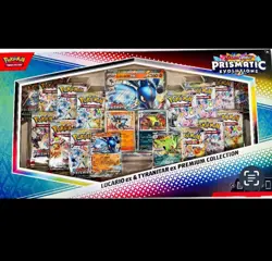Pokemon Prismatic Evolutions Lucario EX and Tyranitar EX Premium Collection - Image 1