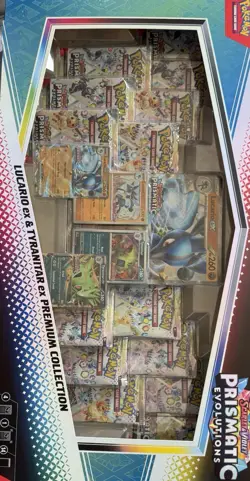 Pokemon Prismatic Evolutions Lucario EX and Tyranitar EX Premium Collection - Image 2