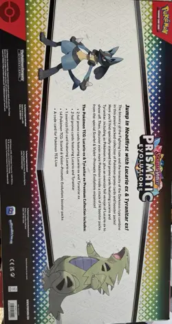 Pokemon Prismatic Evolutions Lucario EX and Tyranitar EX Premium Collection - Image 3