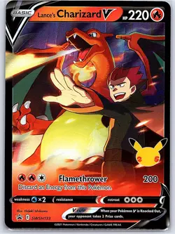 Lance's Charizard V Promo SWSH: Sword & Shield Promo Cards SWSH133 NM Pokemon - Image 1