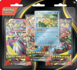 🔥 Mega Evolution 3 Pack Blister Psyduck PC25 (in-hand in UK) Pokemon TCG 👀🔥 - Image 1