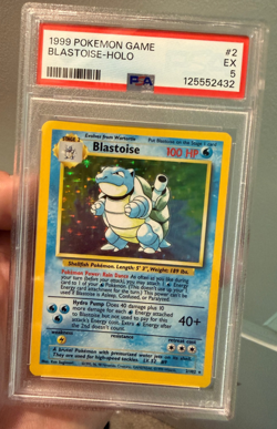 1999 Pokemon BASE SET UNLIMITED #2 2/102 BLASTOISE HOLO PSA 5 - Image 1