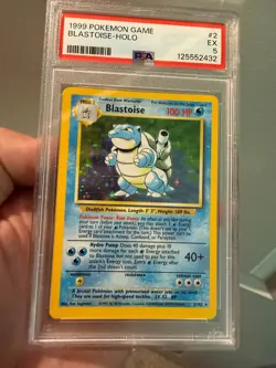 1999 Pokemon BASE SET UNLIMITED #2 2/102 BLASTOISE HOLO PSA 5 - Image 3