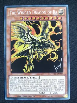 The Winged Dragon of Ra TN19 Secret Rare - lim ed Yugioh Card #4ZQ - Image 1