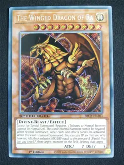 The Winged Dragon of Ra SBCB Secret Rare - 1st ed Yugioh Card #4ZR - Image 1