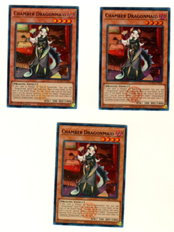 Set Of 3 Chamber Dragonmaid BLMM-EN062 Foil 1st Edition Ultra Rare Yugioh - Image 1