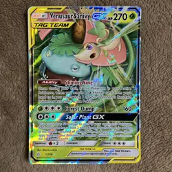 EX - Venusaur & Snivy GX - 1/236 - Cosmic Eclipse - Pokemon Card NM - Image 1