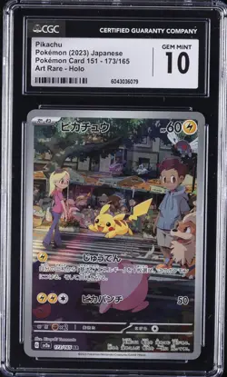 2023 POKEMON POKEMON CARD 151 - ART RARE - HOLO - JPN PIKACHU CGC 10 GEM MINT - Image 1