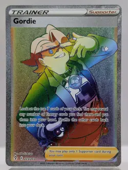 Gordie 223/203 Evolving Skies Secret Rare Rainbow Holo Pokemon TCG Card 2021 NM - Image 1