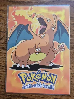 Charizard 1999 Topps #E6 of 12 Blue Logo - TCG Vintage Pokemon Card Rare MINT++ - Image 1