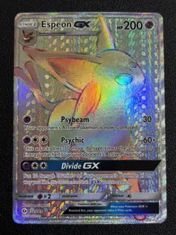 Espeon GX Rainbow Secret Rare Pokemon TCG Card 152/149 Sun & Moon - Image 1