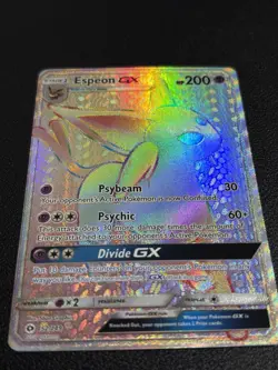 Espeon GX Rainbow Secret Rare Pokemon TCG Card 152/149 Sun & Moon - Image 2
