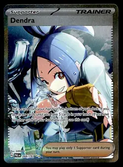 Dendra Full Art Trainer Paldea Evolved 266/193, NM Pokemon Card - Image 1