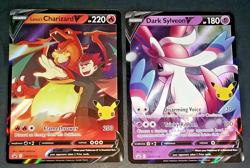 POKEMON CELEBRATIONS PROMO & CARD LOT - LANCE'S CHARIZARD DARK SYLVEON + 3 MORE - Image 2