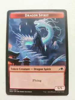 Dragon Spirit Token Kamigawa: Neon Dynasty Regular MTG - Image 1