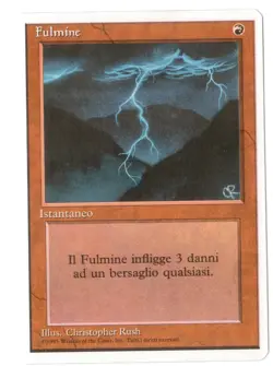 1x MP Italian Lightning Bolt (Fulmine) Fourth Edition 4th - MTG - Image 1