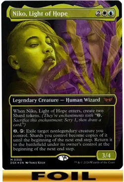 1x - Niko, Light of Hope - FOIL BORDERLESS - Duskmourn - NM MTG - Image 1