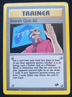Pokemon TCG Blaine’s Quiz #2 Gym Challenge 111/132 Regular LP - Image 1