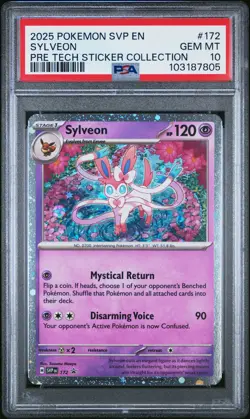 2025 POKEMON SVP EN-SV BLACK STAR PROMO #172 SYLVEON PSA 10 - Image 1