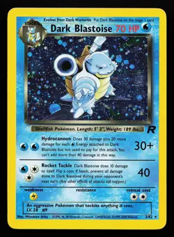 Dark Blastoise 3/82 Holo Rare Team Rocket Pokemon Card - Image 1