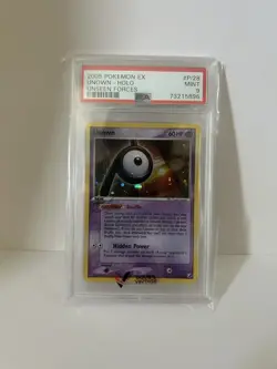 Unown P/28 EX Unseen Forces Holo Rare Pokemon - PSA 9 mint - Image 1