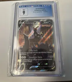 POKEMON 2021 Umbreon V Alt Art 189/203 CGC Mint 9 Full Art Evolving Skies - Image 1