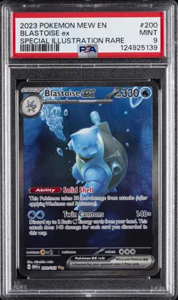 2023 POKEMON MEW EN-151 SPECIAL ILLUSTRATION RARE #200 BLASTOISE EX PSA 9 - Image 1
