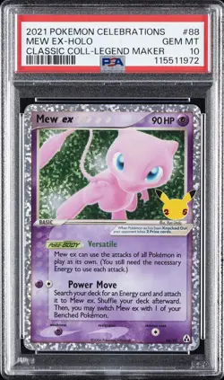 2021 POKEMON CELEBRATIONS CLASSIC COLLECTIONS #88 MEW EX-HOLO PSA 10 - Image 1
