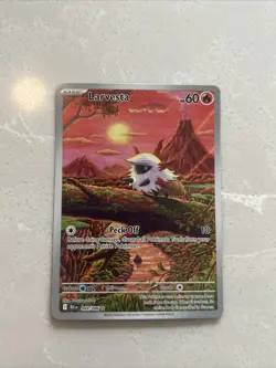 Pokemon TCG Larvesta 099/086 Scarlet & Violet Black Bolt English IR NM - Image 1