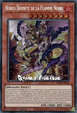 Yu-Gi-Oh ! Horus Divinite de la Flamme Noire PHNI-FR018 VF/SECRET - Image 1
