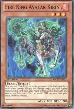 Fire King Avatar Kirin - SDOK-EN003 - Common - 1st Edition - Lightly Played - Image 1