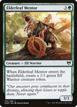 (2x FOIL) ELDERLEAF MENTOR - Kaldheim - MTG Magic the Gathering Card - Image 1