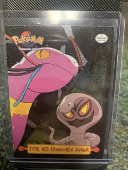 TV12 #23 Ekans/ #24 Arbok TV Animation Topps Holo Foil Pokemon Card textured - Image 1