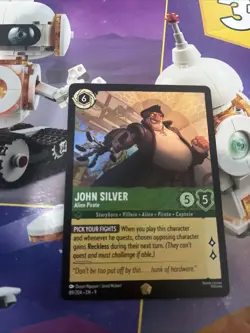Disney Lorcana Fabled John Silver Alien Pirate 89/204 En 9 Legendary Card - Image 1