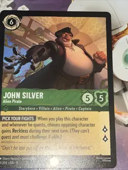 Disney Lorcana Fabled John Silver Alien Pirate 89/204 En 9 Legendary Card - Image 4