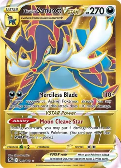 🌑 Hisuian Samurott VSTAR 209/189 Secret Rare Astral Radiance Pokemon Card NM - Image 1