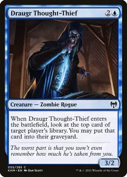 (1x FOIL) DRAUGR THOUGHT-THIEF - Kaldheim - MTG Magic the Gathering Card - Image 1