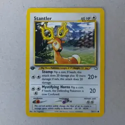 Stantler 1st Edition 76/111 Neo Genesis Common WOTC Collectible Pokemon Card - Image 1