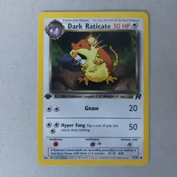 Dark Raticate 51/82 1st Edition Common Team Rocket Set Collectible Pokemon Card - Image 1