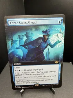 MTG Outlaws of Thunder Junction Three Steps Ahead Extended Art Regular Rare NM - Image 1