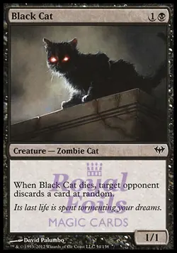 Black Cat 2x FOIL DKA MTG Dark Ascension Common 1 MINT 1 NM black - Image 1
